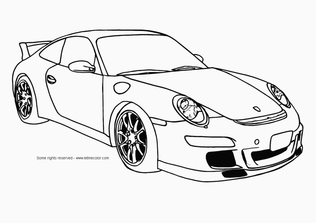 Ausmalbilder Cool
 Free Printable Race Car Coloring Pages for Kids Porsche