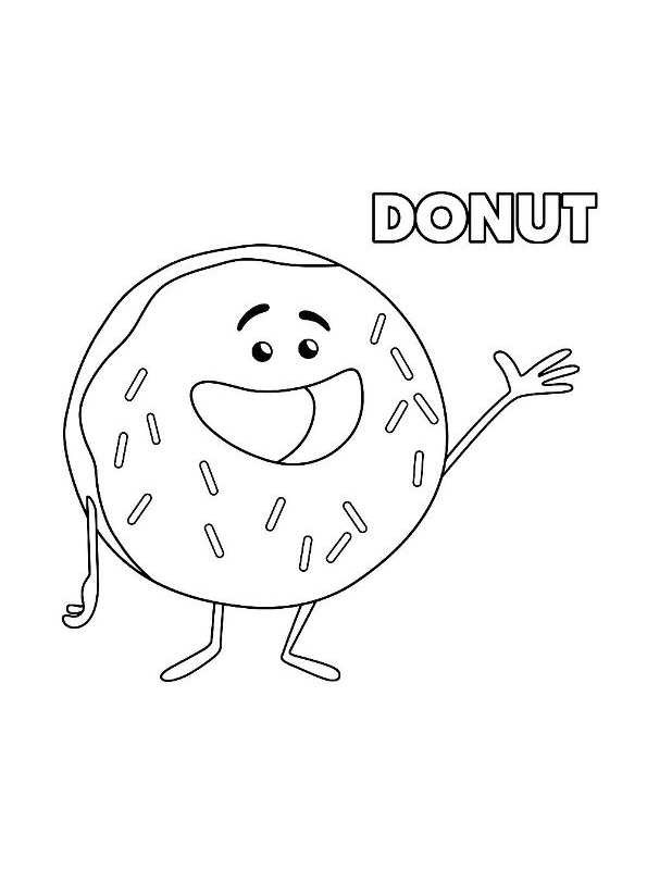 Ausmalbilder Donut
 Kids n fun