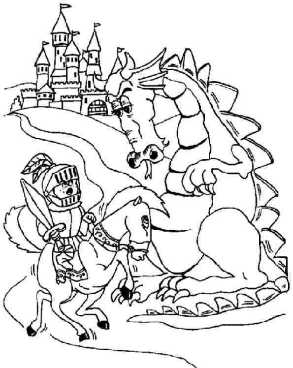 Ausmalbilder Drachen
 Ausmalbild Drache Prinzessin