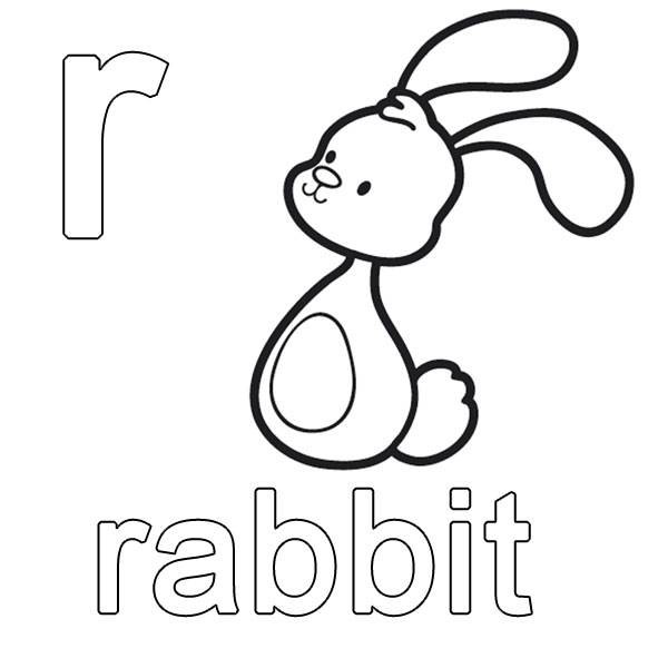 Ausmalbilder Englisch
 Kostenlose Malvorlage Englisch lernen rabbit zum Ausmalen