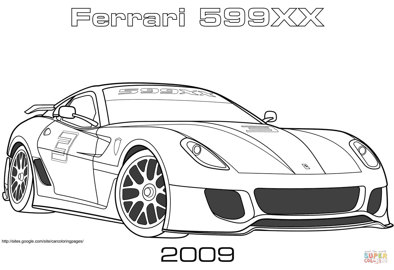 Ausmalbilder Ferrari
 2009 Ferrari 599XX coloring page