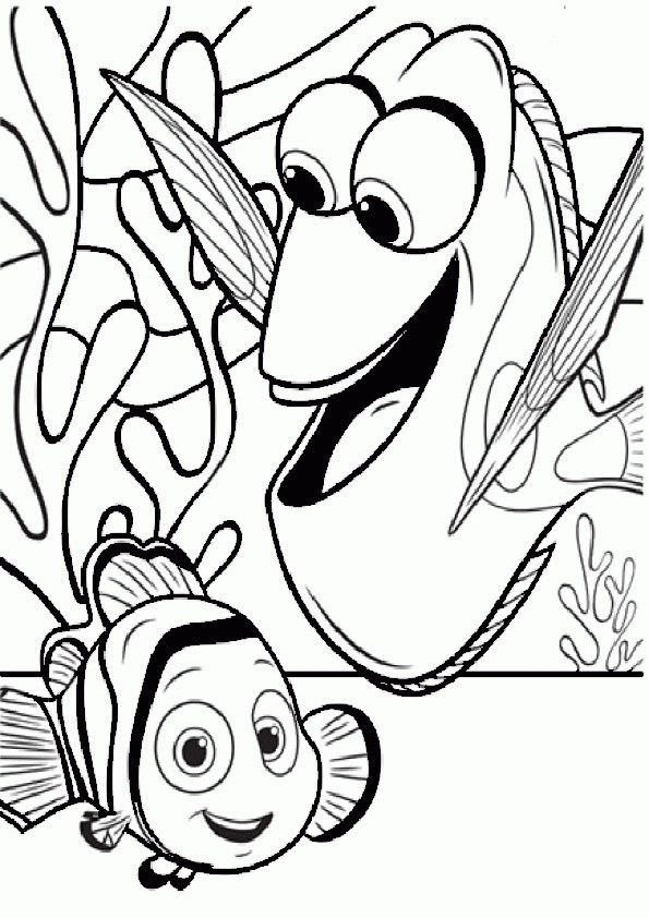 Ausmalbilder Findet Nemo
 Nemo und Dory 14