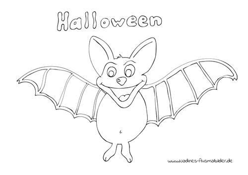 Ausmalbilder Fledermaus
 Halloween Fledermaus Nadines Ausmalbilder