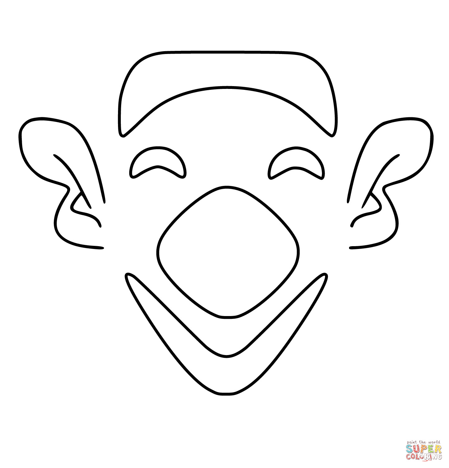 Шаблон маски на 1 апреля. Лицо клоуна раскраска. Маска клоун раскраска для детей. Маска клоуна для аппликации. Лицо клоуна трафарет.
