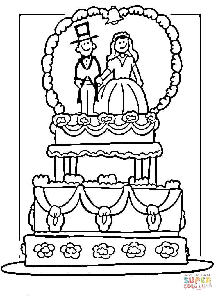 Ausmalbilder Hochzeitstorte
 Ausmalbild Hochzeitstorte