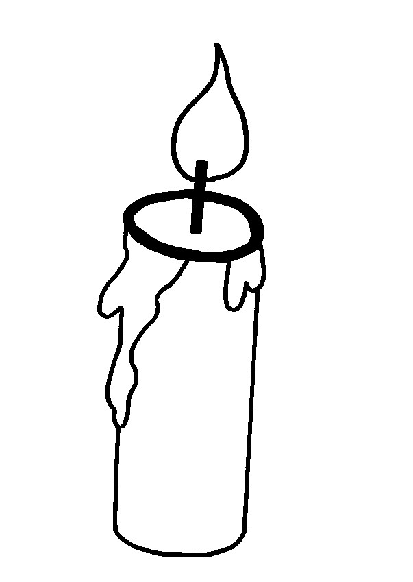 Ausmalbilder Kerze
 Kleine Kerze Einfach Ausmalbild & Malvorlage Gemischt
