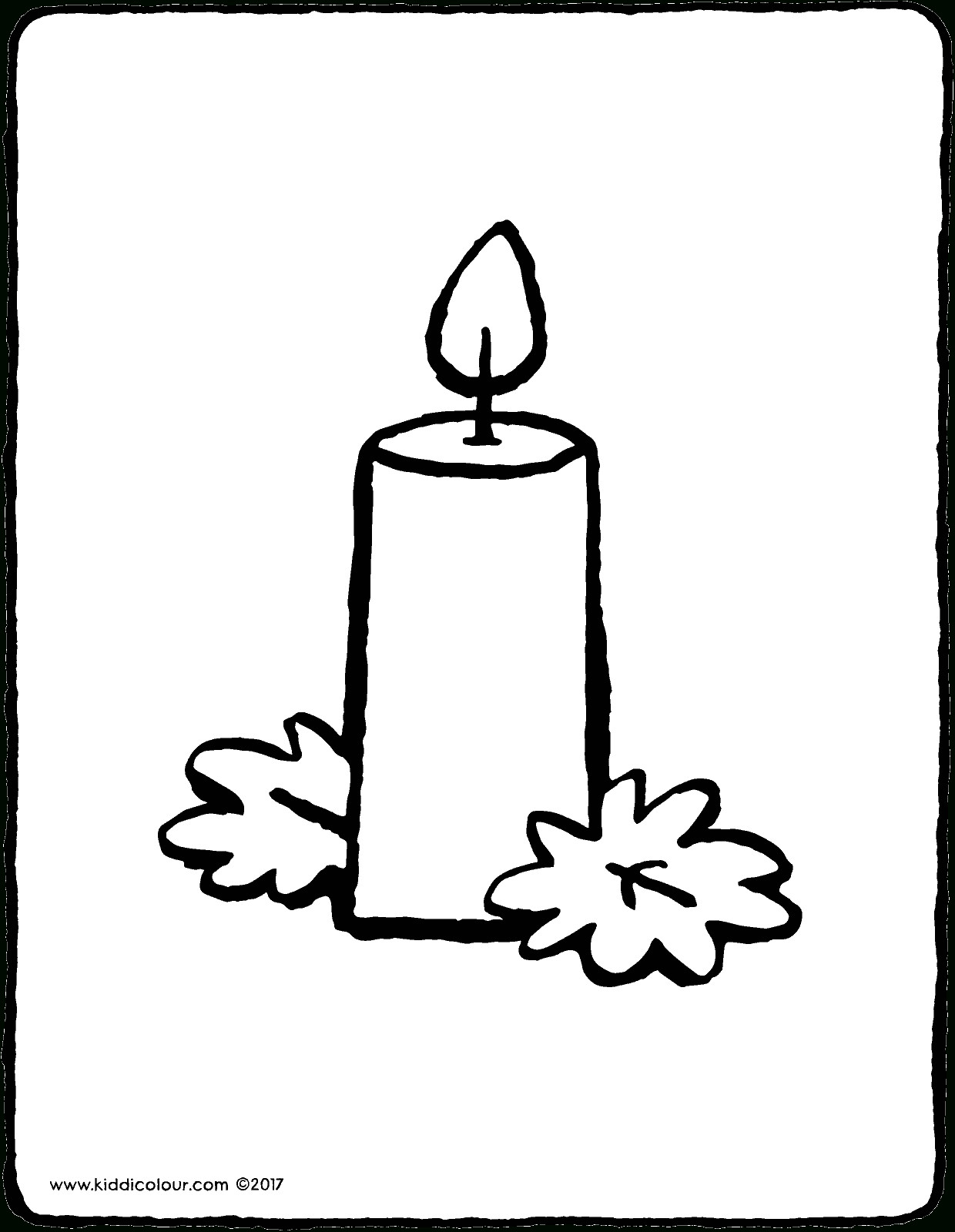 Ausmalbilder Kerze
 Kerze Kiddimalseite verwandt mit Kerzen Ausmalbilder