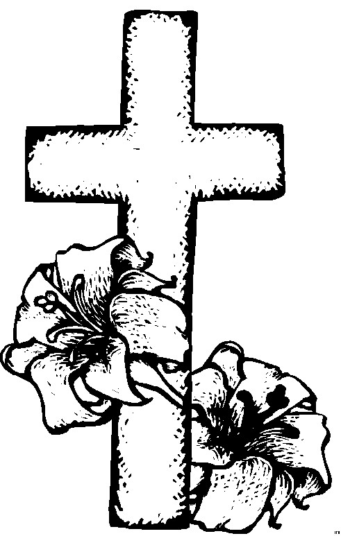Ausmalbilder Kreuz
 Kreuz Mit Pflanzen Ausmalbild & Malvorlage Religion