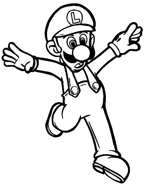 Ausmalbilder Luigi
 Super Mario