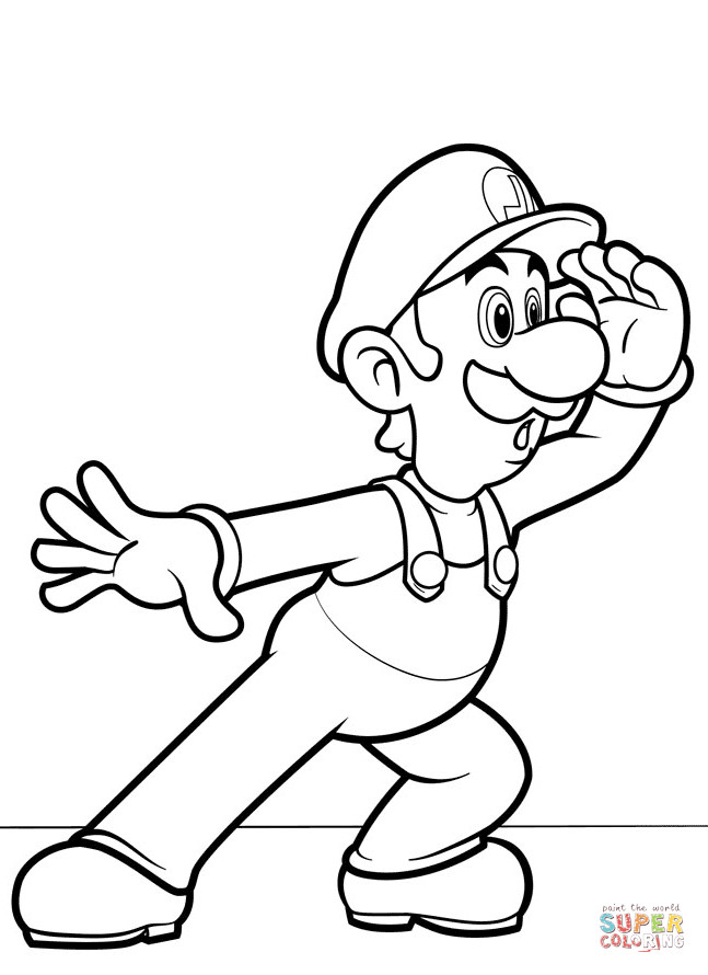 Ausmalbilder Luigi
 Dibujo de Mario Bros Luigi para colorear