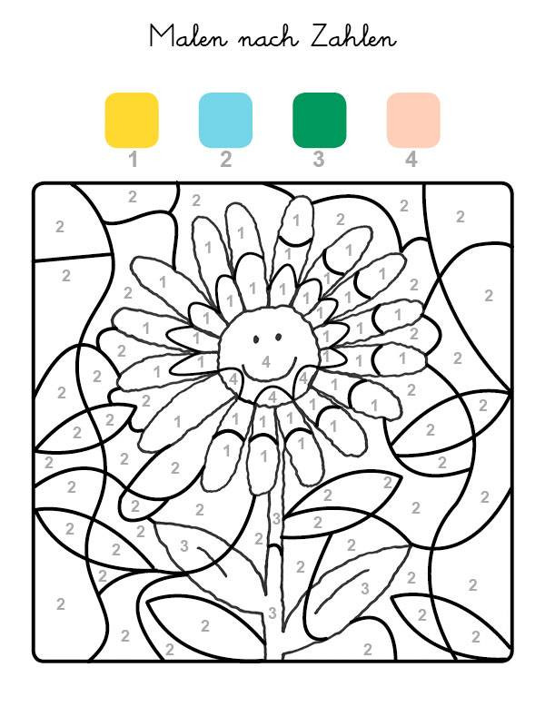 Ausmalbilder Malen Nach Zahlen
 Kostenlose Malvorlage Malen nach Zahlen Sonnenblume