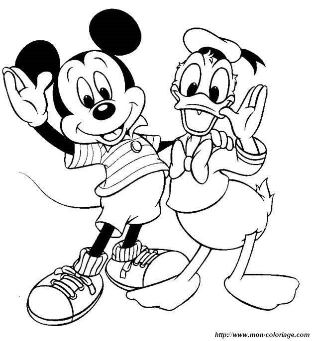 Ausmalbilder Mickey Mouse
 Ausmalbilder Micky Maus bild micky donald