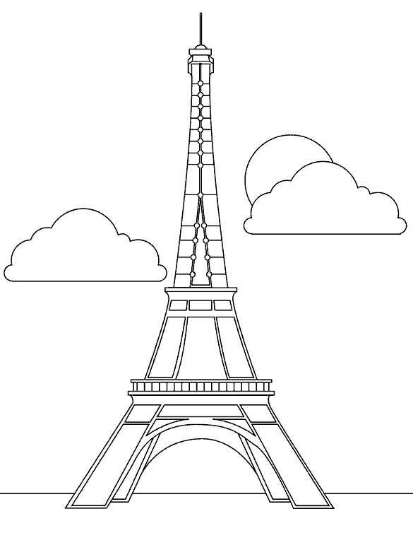 Ausmalbilder Paris
 Ausmalbilder Malvorlagen Von Eiffelturm In Paris Kostenlos