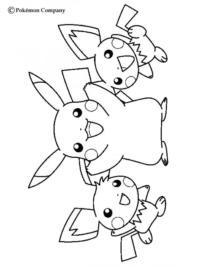 Ausmalbilder Pikachu
 Pikachu und freunde zum ausmalen de hellokids