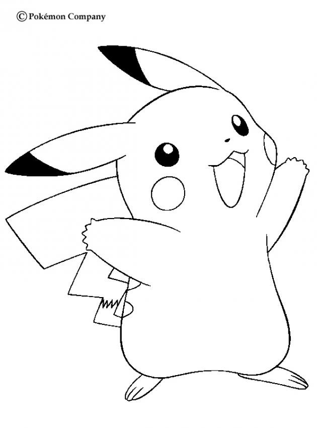 Ausmalbilder Pikachu
 Glücklicher pikachu zum ausmalen de hellokids