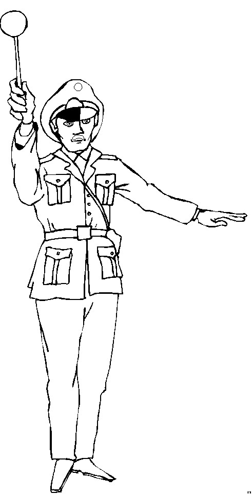 Ausmalbilder Polizist
 Polizist Regelt Verkehr 3 Ausmalbild & Malvorlage Sonstiges