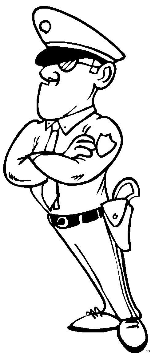 Ausmalbilder Polizist
 Strenger Polizist Ausmalbild & Malvorlage Phantasie