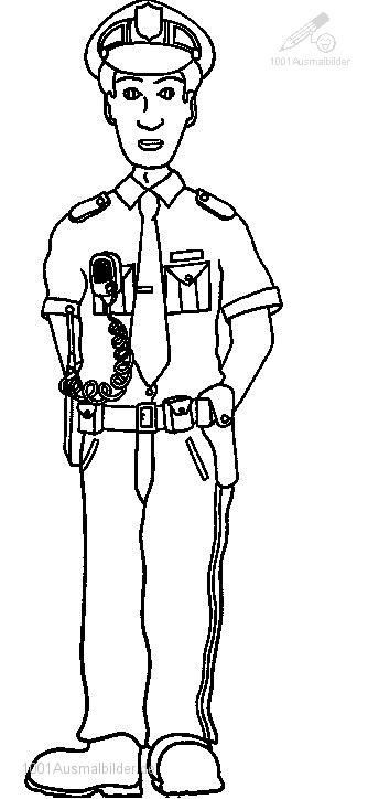 Ausmalbilder Polizist
 Ausmalbild Polizei Polizist 100 Malvorlage Polizei