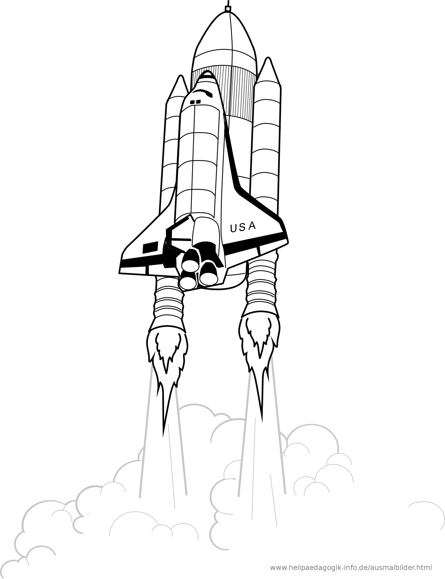 Ausmalbilder Rakete
 Ausmalbilder Raketen Und Weltall bei Vorlage Rakete Malen