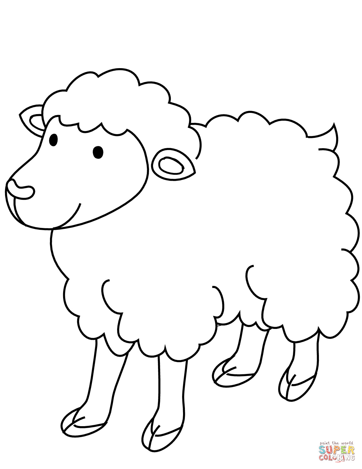 Ausmalbilder Schafe
 Ausmalbild Schaf