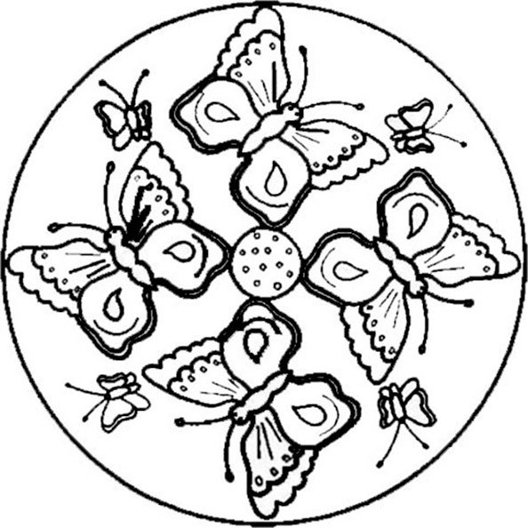 Ausmalbilder Schmetterling Mandala
 Schmetterling 1 Mandalas zum ausdrucken