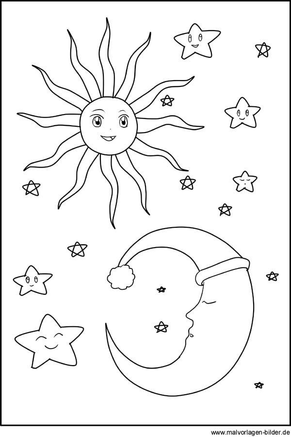 Ausmalbilder Sonnensystem
 Sonne Und Mond Ausmalbilder Zum Ausdrucken shamsfo