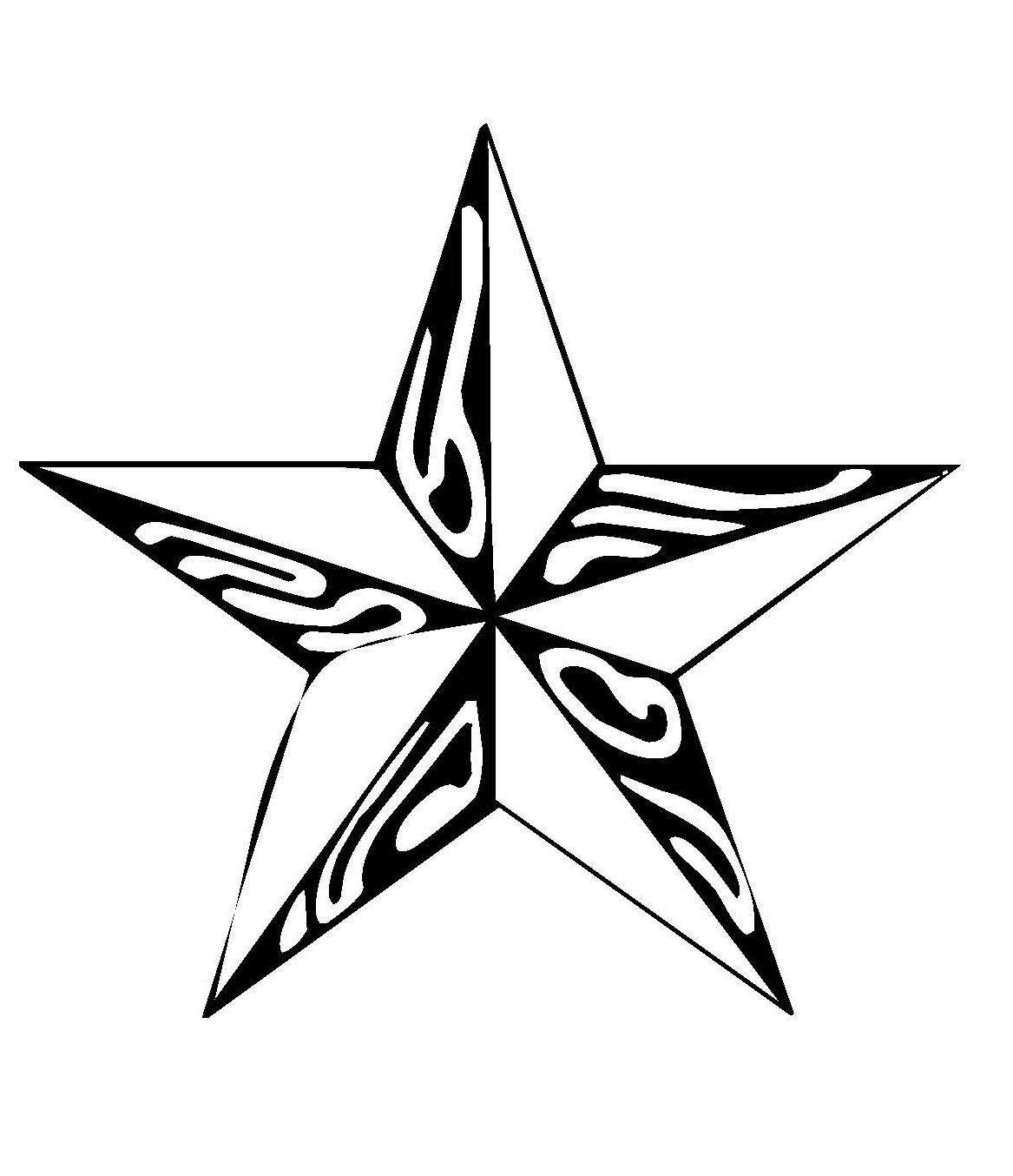 Ausmalbilder Stern
 Kostenlose Malvorlage Schneeflocken und Sterne Stern 6