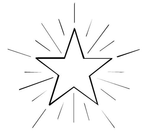 Ausmalbilder Sterne
 Kostenlose Malvorlage Schneeflocken und Sterne Stern 4