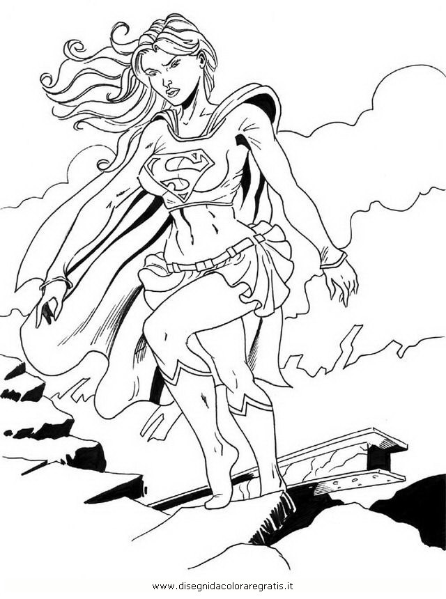 Ausmalbilder Supergirl
 Disegno Supergirl 3 personaggio cartone animato da colorare