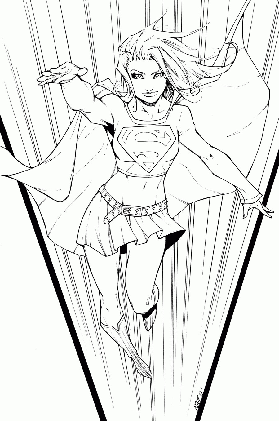 Ausmalbilder Supergirl
 Supergirl Coloring Page AZ Coloring Pages