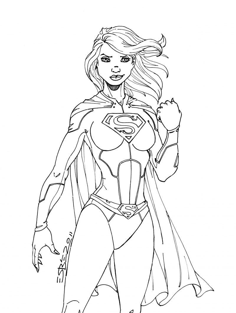 Ausmalbilder Supergirl
 Dibujos de Supergirl HD para colorear