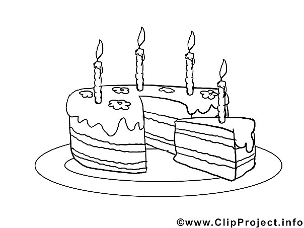 Ausmalbilder Torte
 Bild zum Malen Geburtstagstorte