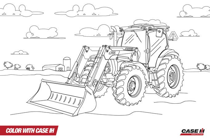 Ausmalbilder Traktor Mit Frontlader
 malvorlage traktor case