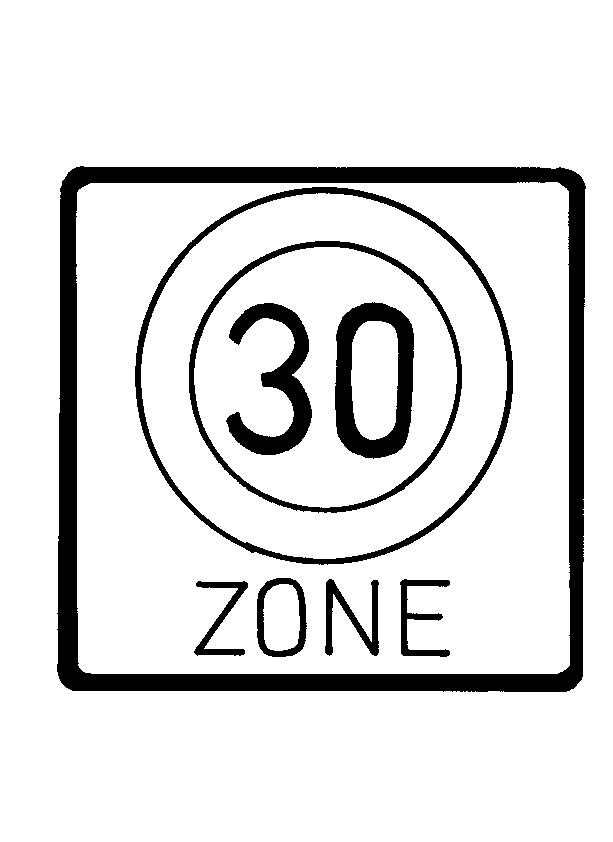Ausmalbilder Verkehrszeichen
 Verkehrszeichen 30 Er Zone Ausmalbild & Malvorlage