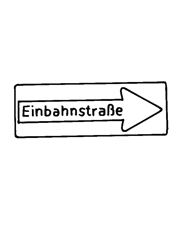 Ausmalbilder Verkehrszeichen
 Verkehrszeichen Einbahnstrasse Ausmalbild & Malvorlage