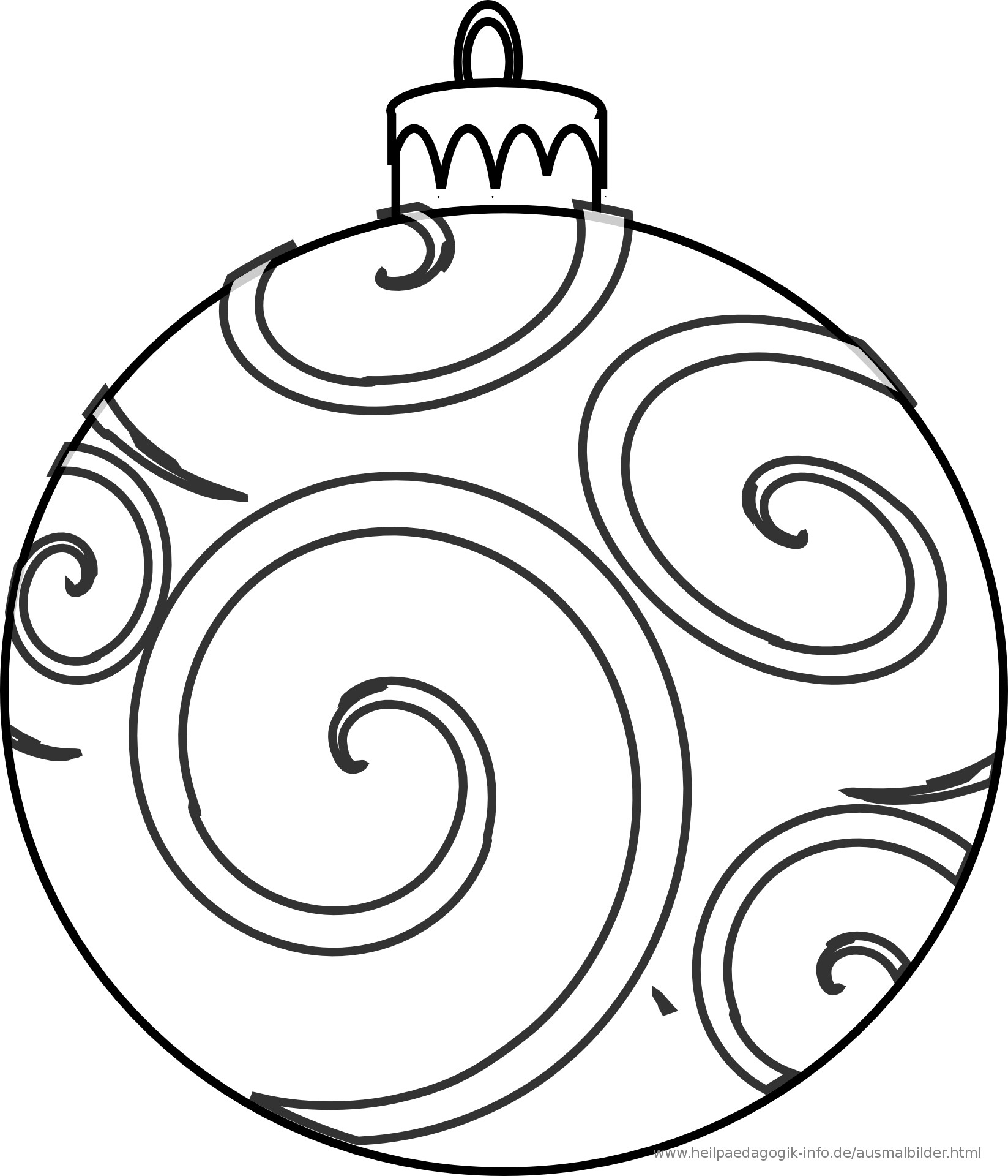 Ausmalbilder Weinachten
 Free coloring pages of merry christmas ordiments