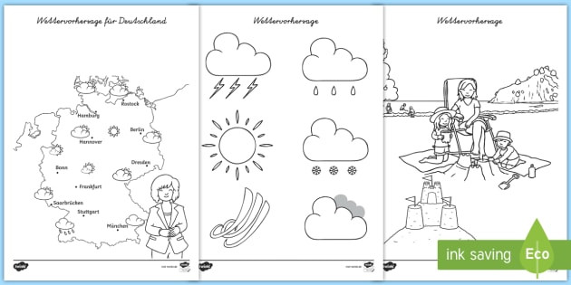 Ausmalbilder Wetter
 NEW Wettervorhersage für Deutschland Ausmalbilder