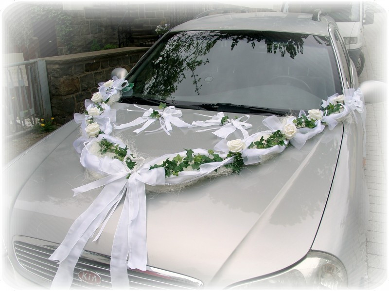 Autodeko Hochzeit
 Autoschmuck Autodeko Hochzeit Autoschleife Schleife