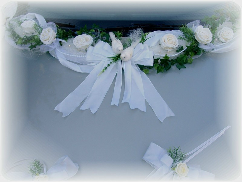 Autodeko Hochzeit
 Autoschmuck Autodeko Hochzeit Autogirlande Weiß Kaufen