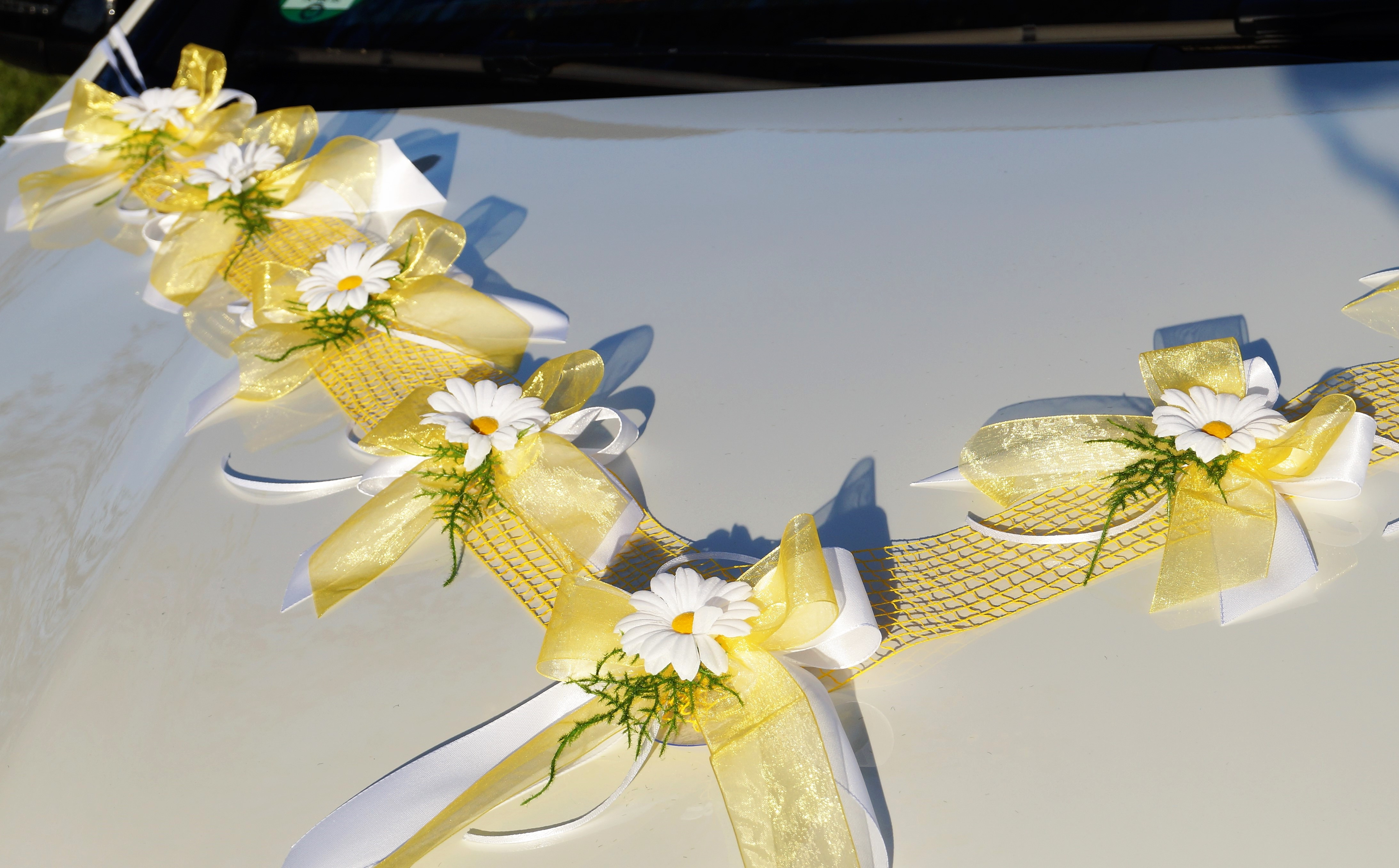 Autogirlande Hochzeit
 Unser schönster Tag Autoschmuck Autogesteck Hochzeit