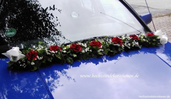 Autogirlande Hochzeit
 Autogirlande Hochzeit Rosen it Schleierkraut