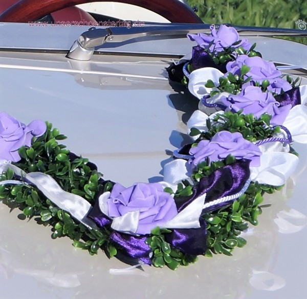 Autogirlande Hochzeit
 Unser schönster Tag Autoschmuck Autogesteck Hochzeit