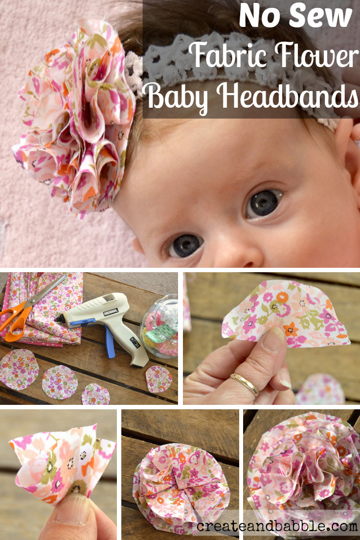 Baby Diy
 Fabric Flower Baby Headbands Create and Babble