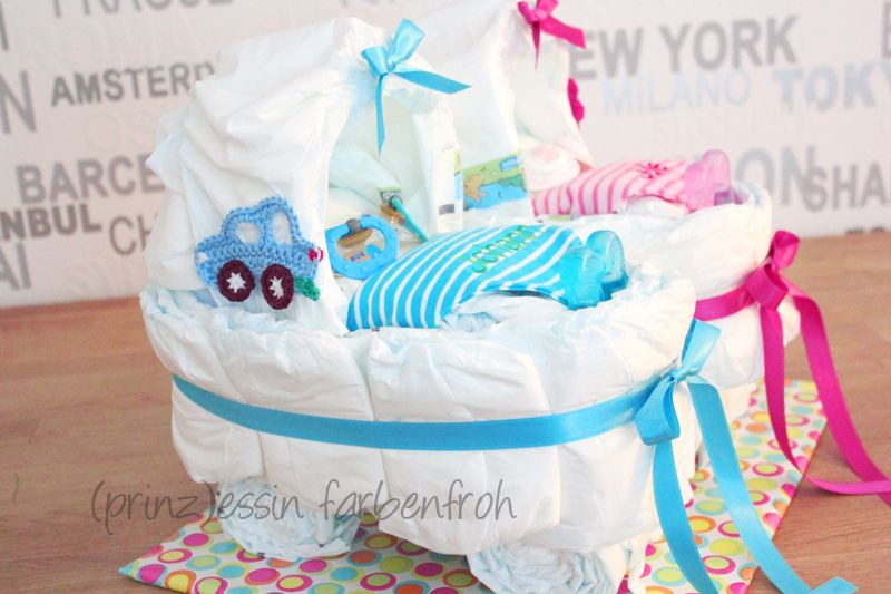 Baby Geschenke Gratis
 DIY Windeltorte Windelwagen