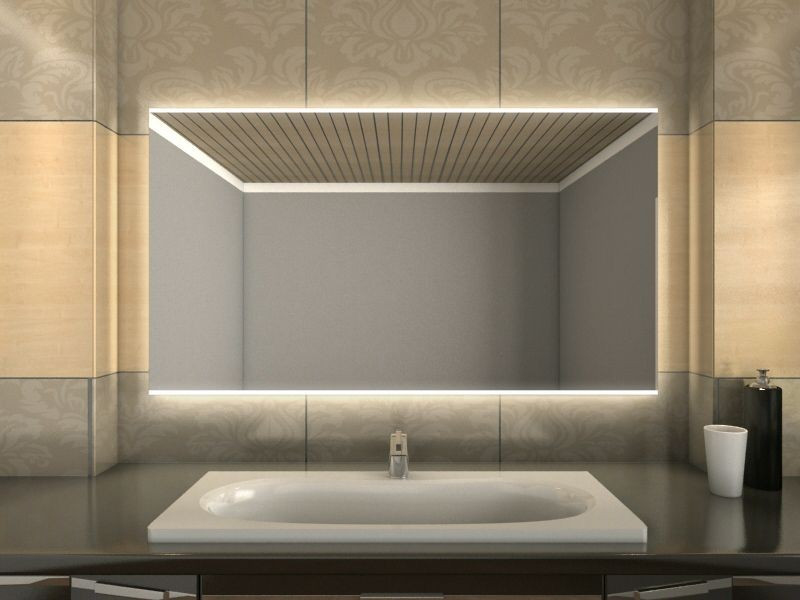 Badspiegel Mit Led Beleuchtung
 Badspiegel LED Gunnel samtiges Licht mir Facettenschliff
