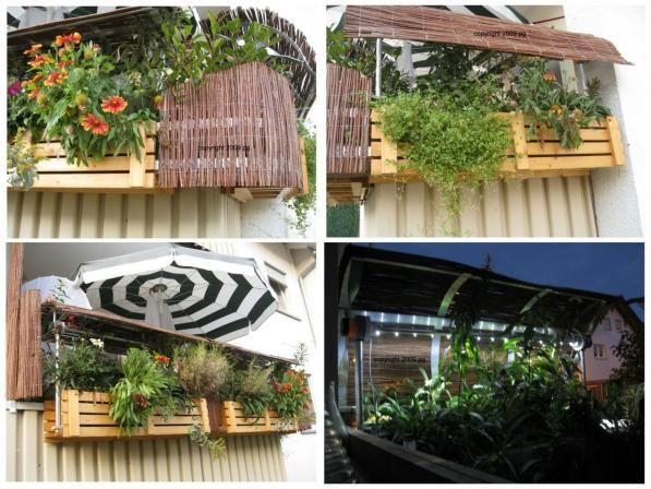 Balkon Sichtschutz Diy
 Balkonblumenkästen mit Wetter und Sichtschutzdach LED