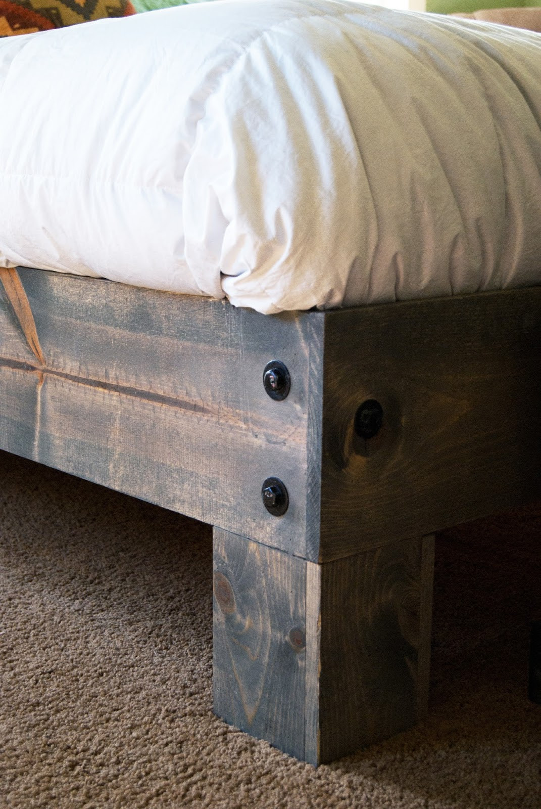 Bed Diy
 DIY Platform Bed & Salvaged Door Headboard part three