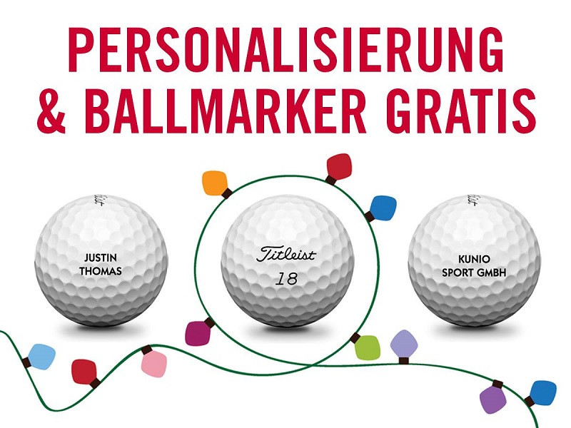 Bedruckte Geschenke
 Titleist Weihnachtsaktion Bedruckte Golfbälle