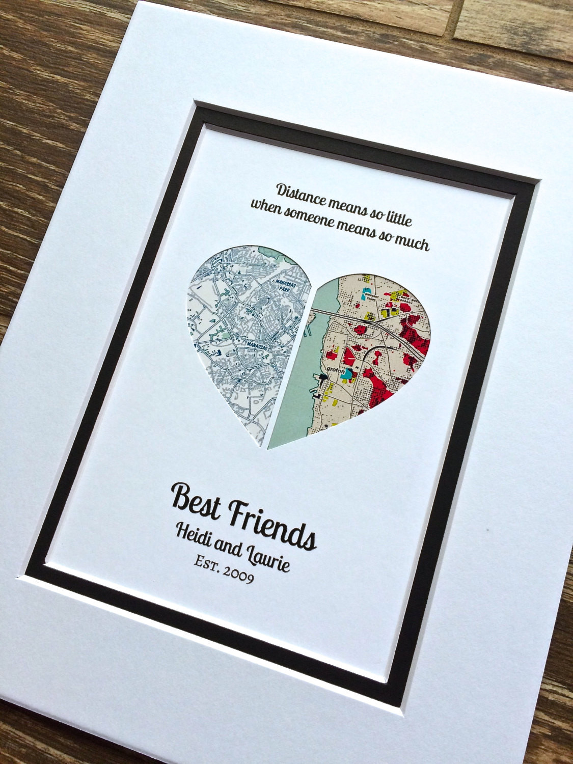 Best Friends Geschenke
 Long Distance Quote Gift Christmas Gift For Best Friends