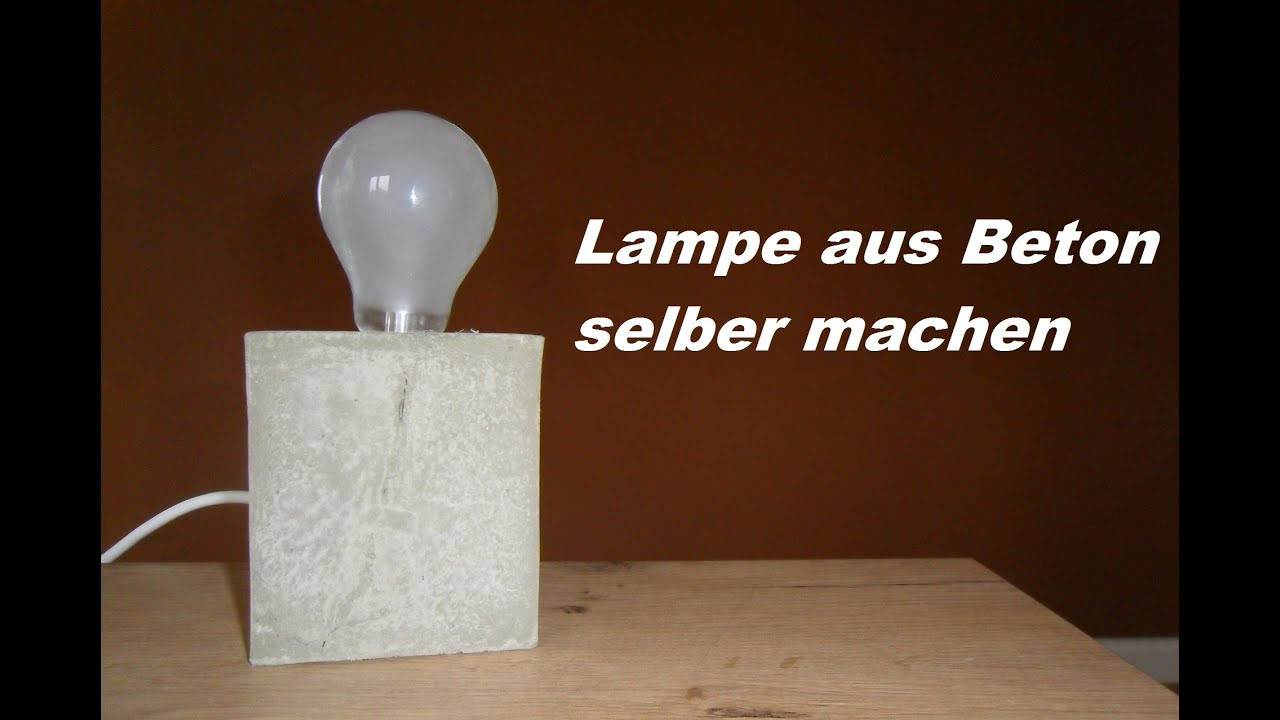 Beton Lampe Diy
 DIY Lampe aus Beton selber machen Betonlampe gießen